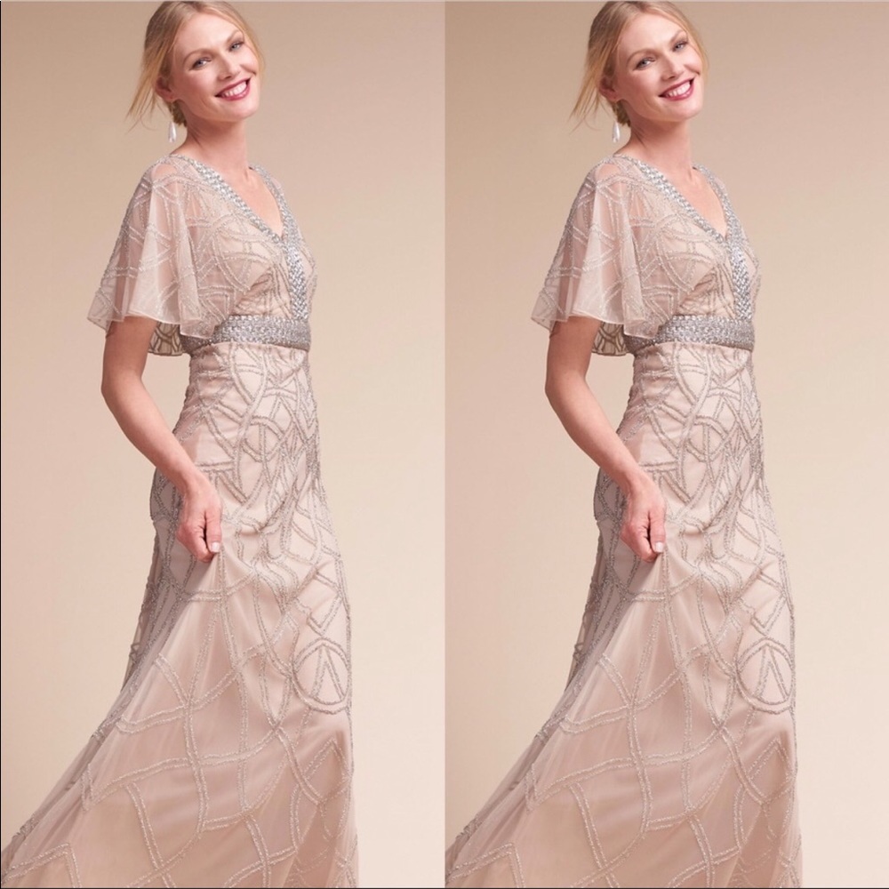 🆕NWT beaded Art Deco wedding dress BHLDN “Jolene”